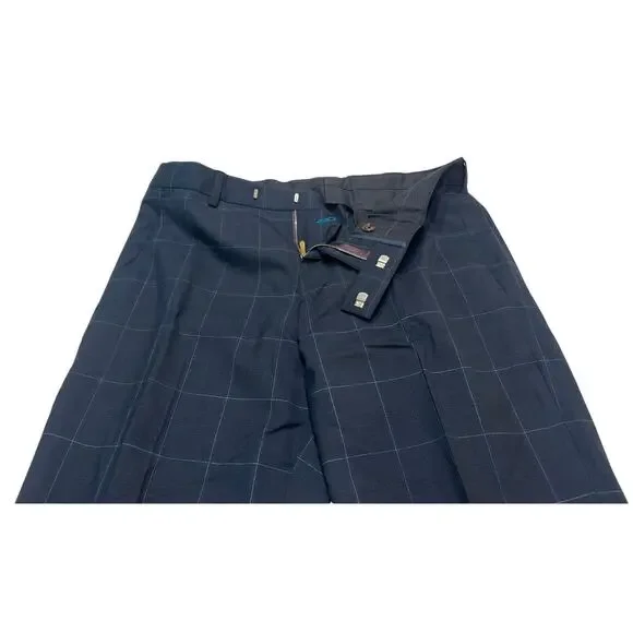 12-1 PAUL SMITH Men's Suit 100% Wool Designer Rare Navy Unhemmed Pant